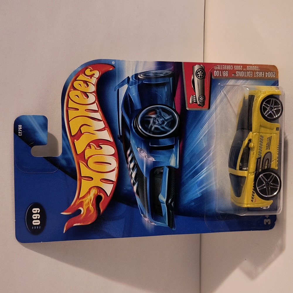 D1 Hot Wheels Tooned 2005  Corvette    with shipping protector